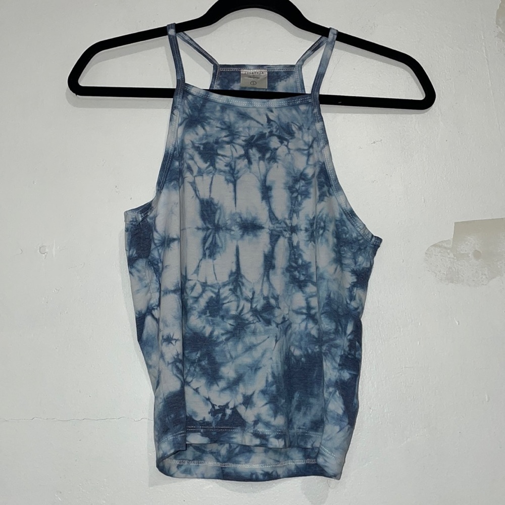 (2/$15) Size S Women’s Lunavela by Stargaze Blue Tie Dye Tank Top